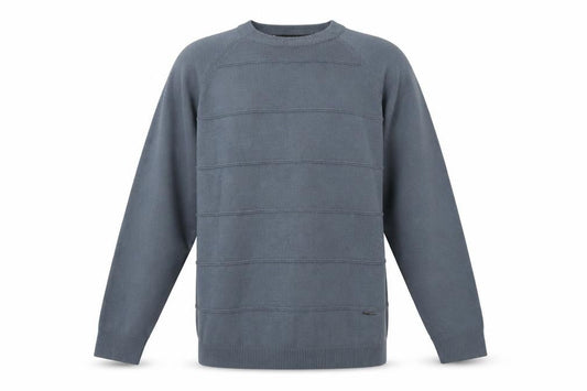 Daniel Reed Mens Grey Striped  Pullover Jumper Size S