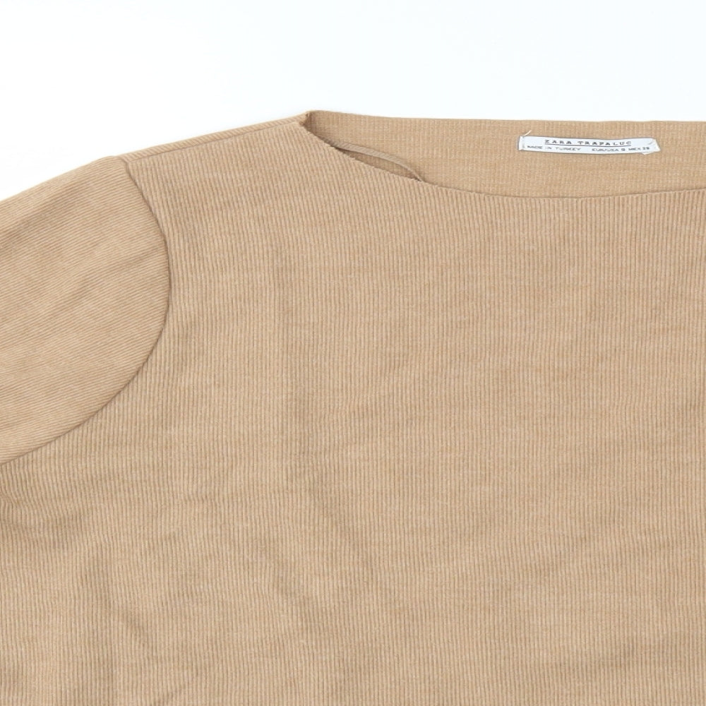 Zara Womens Brown   Pullover Jumper Size S