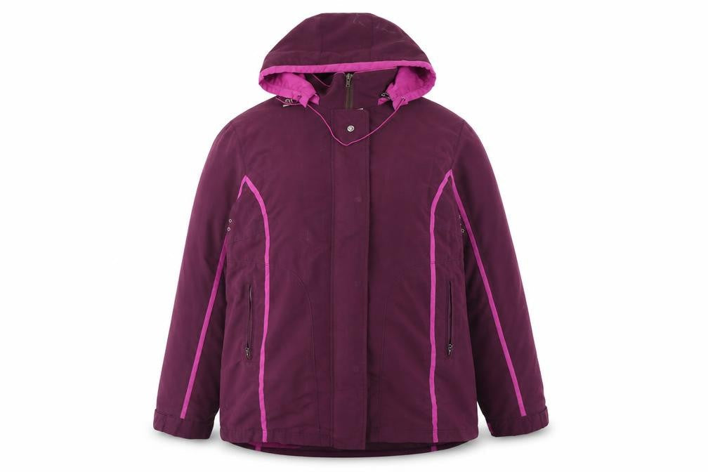 Front view of Bonmarché women’s purple jacket, size M