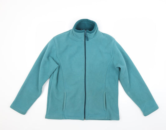 Sarah Hamilton Womens Green  Fleece Jacket Coat Size L