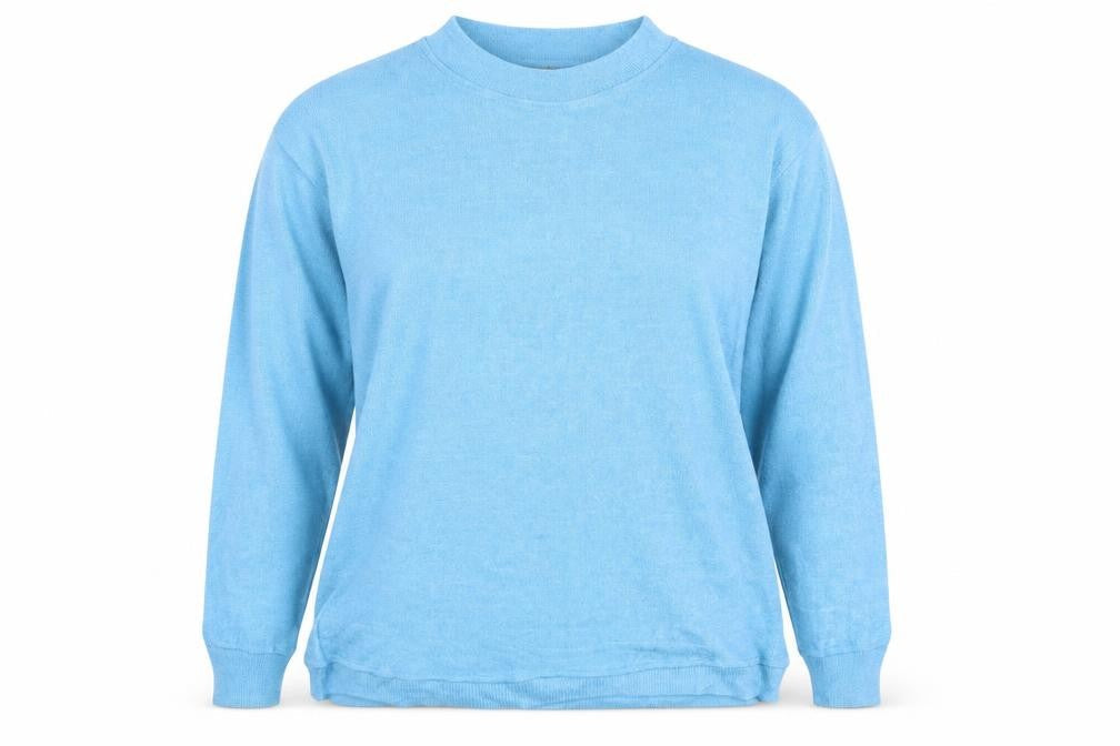 Front view of MissLook women’s blue jumper, size L