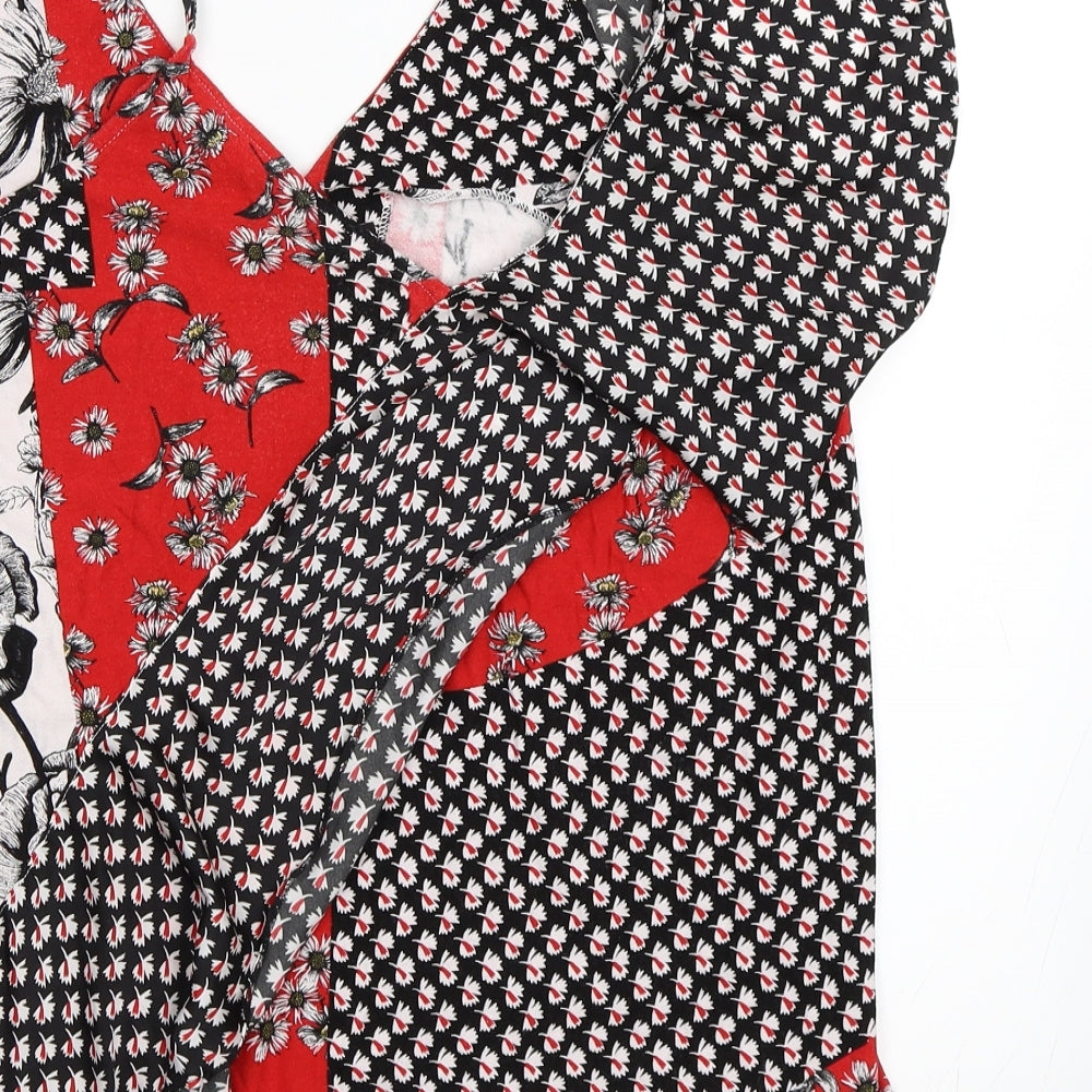 NEXT Womens Red Geometric  Camisole Blouse Size 10
