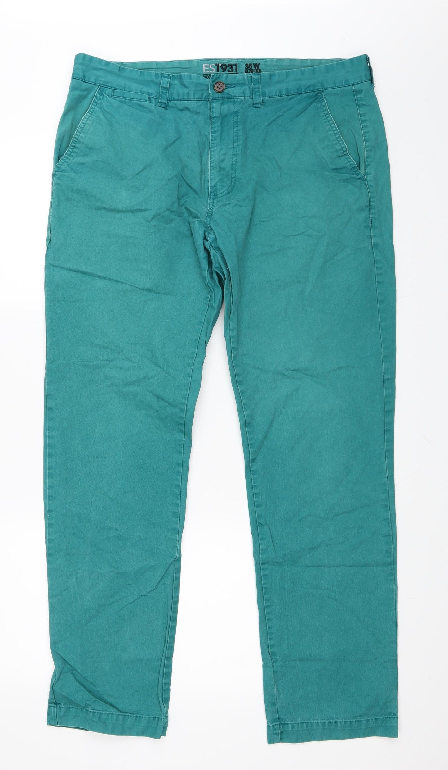 Woolworths Womens Green   Chino Trousers Size 36 in L30 in