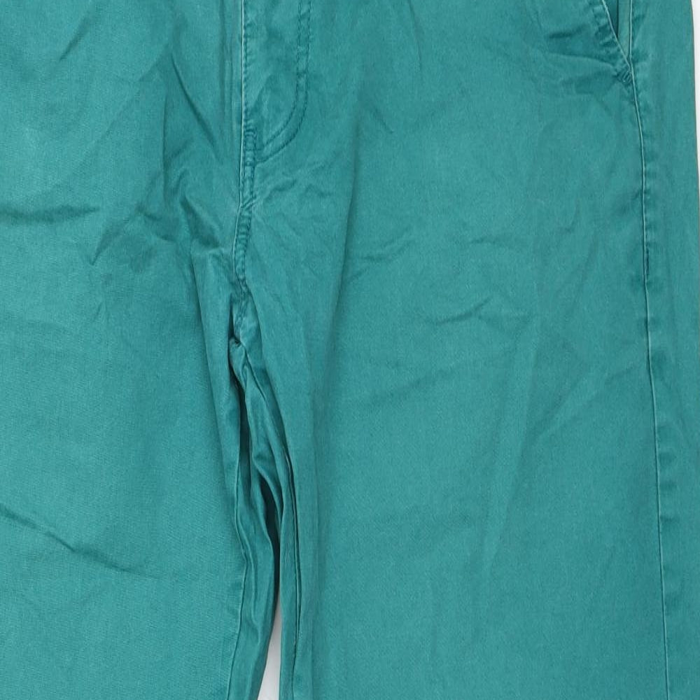Woolworths Womens Green   Chino Trousers Size 36 in L30 in