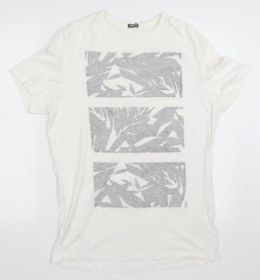Studio W Womens Ivory   Basic T-Shirt Size L