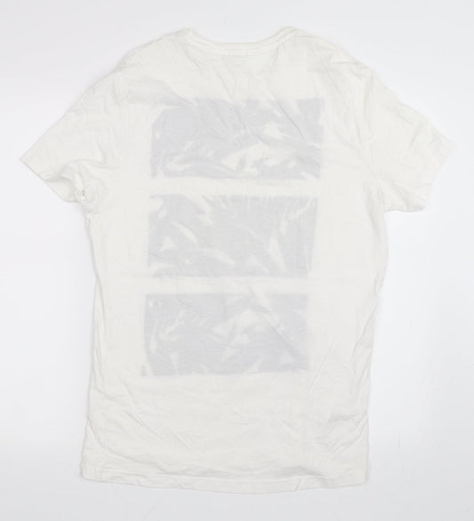 Studio W Womens Ivory   Basic T-Shirt Size L