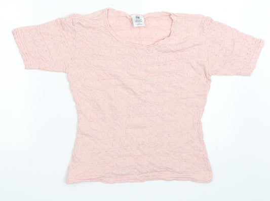 Casual Scene Womens Pink   Basic T-Shirt Size S