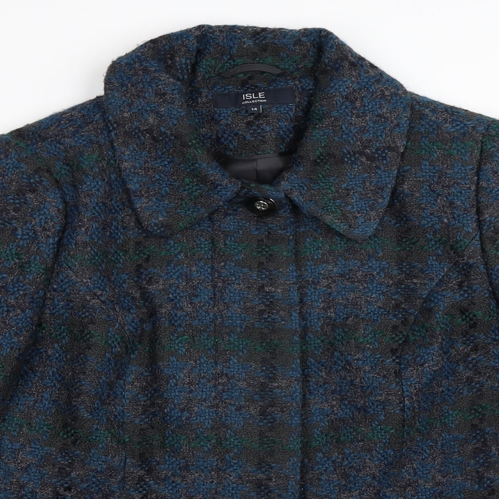 EWM Womens Blue   Overcoat Coat Size 14