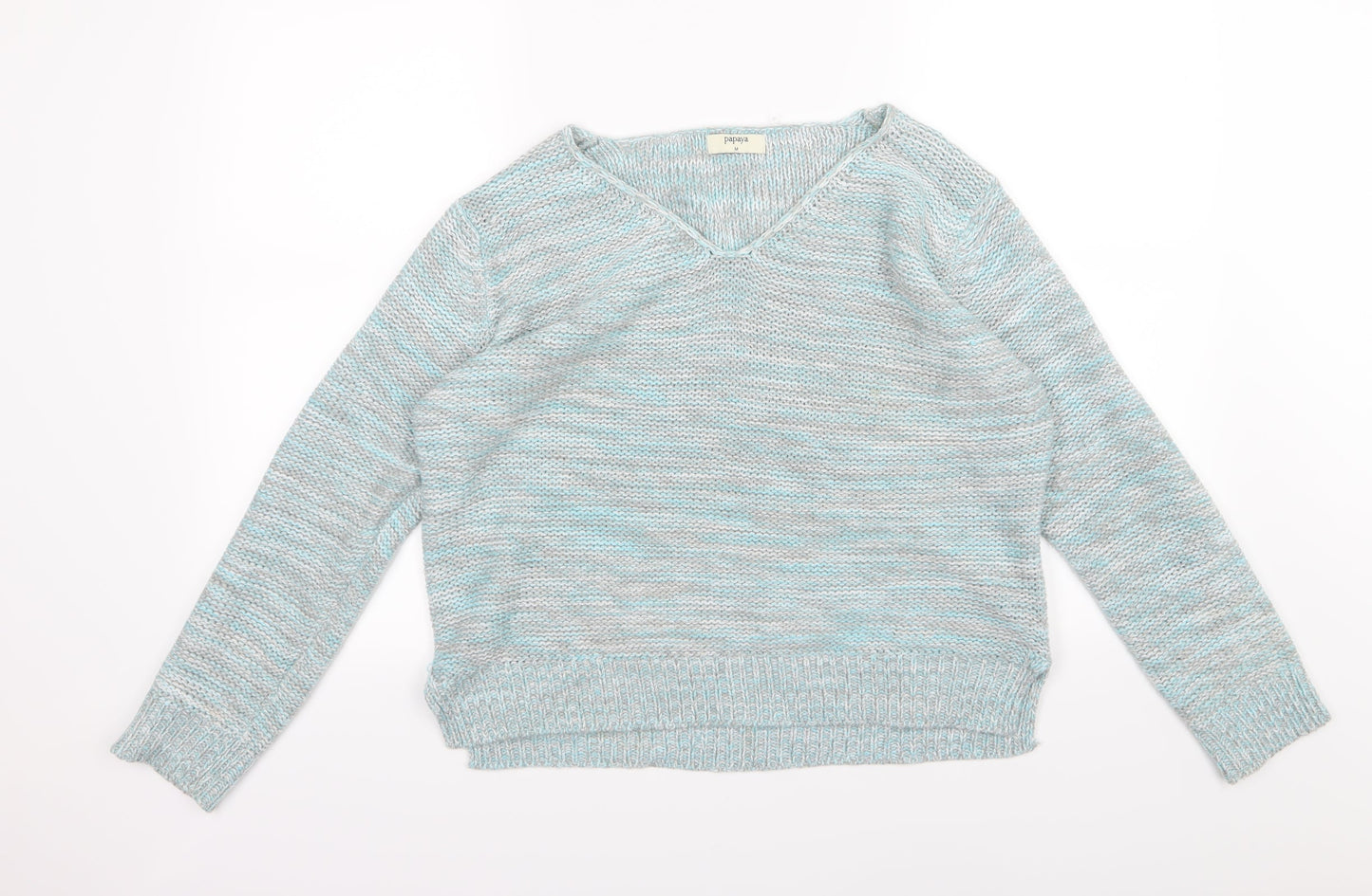 Papaya Womens Blue  Knit Pullover Jumper Size M