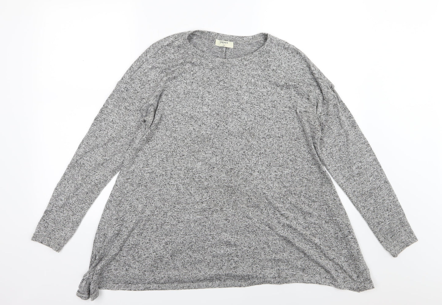 Papaya Womens Grey  Knit Pullover Jumper Size 12
