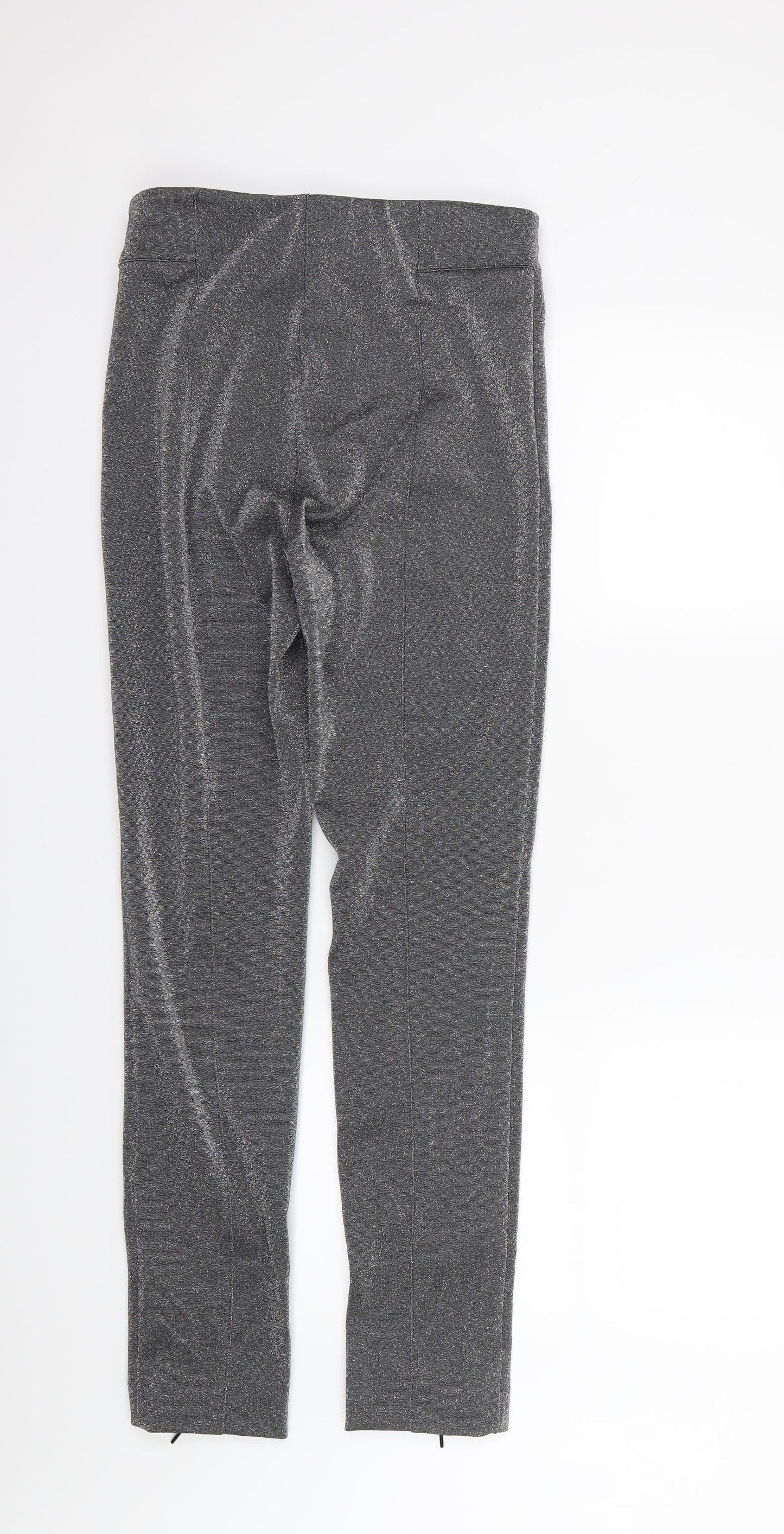 H&M Womens Silver   Trousers  Size 10 L30 in
