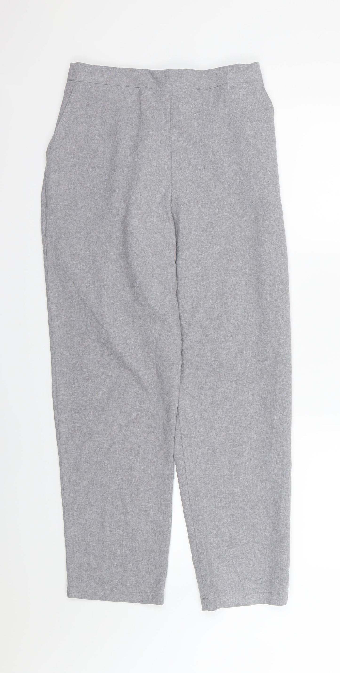 Emma Collection Womens Grey  Rayon Trousers  Size 14 L27 in