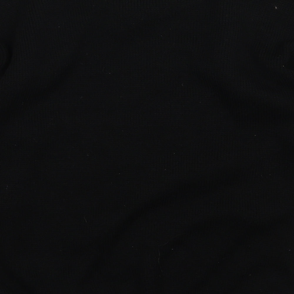 Brand and care label for Sui collection women’s black knit jumper, size S, - christmas