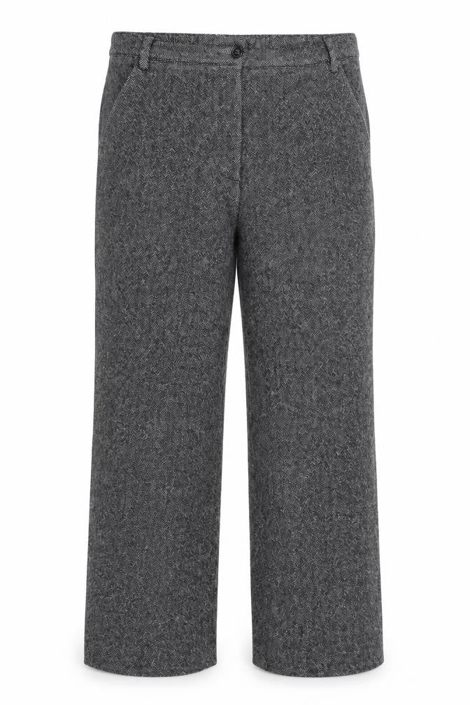 GARDEUR Womens Grey Herringbone  Trousers  Size 32 in L25 in