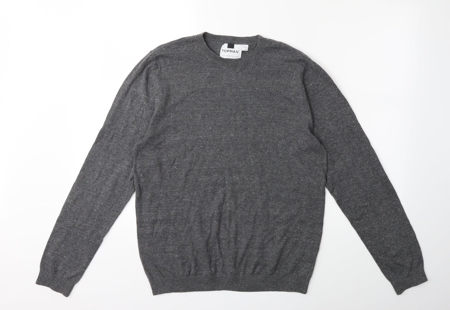 Topshop Womens Grey  Knit Pullover Jumper Size M