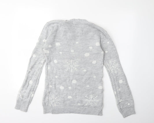 Preworn Womens Grey  Knit Pullover Jumper Size S