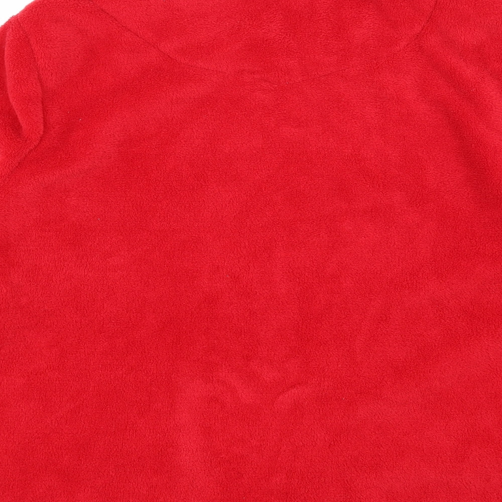 B&M Womens Red Solid Microfibre Top Pyjama Top Size S  - It's Christmas