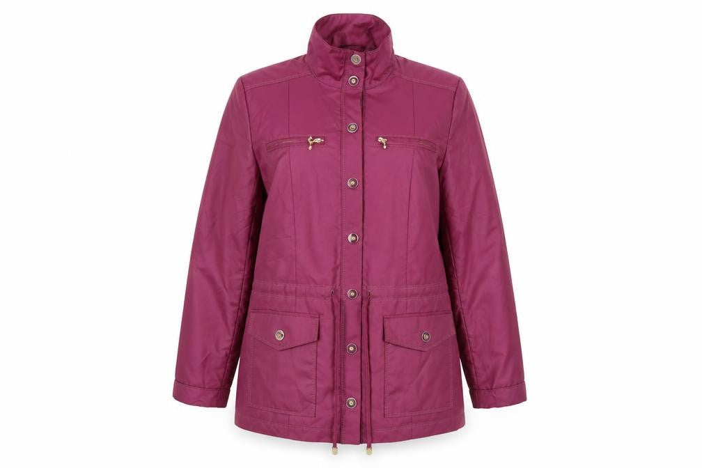 Front view of Classics women’s purple jacket, size UK 8