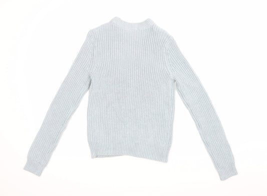 H&M Womens Blue  Knit Pullover Jumper Size XS
