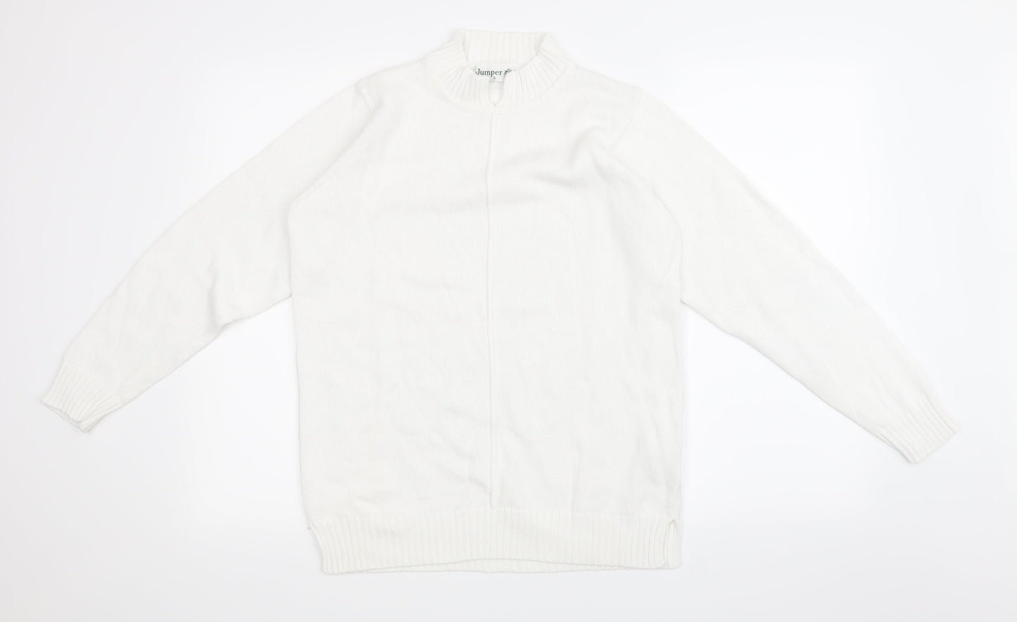 Jumper Womens White  Knit Pullover Jumper Size S