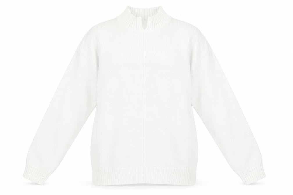 Front view of Jumper women’s white knit jumper, size S