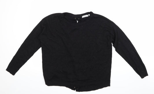 Brave Soul Womens Black  Knit Pullover Jumper Size 14