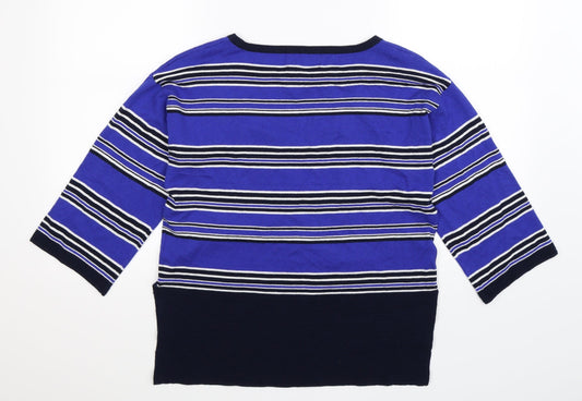 NEXT Womens Multicoloured Striped Knit Pullover Jumper Size 6