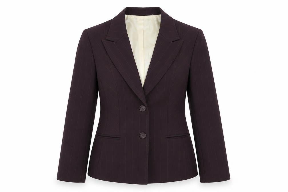 Precis Womens Grey Striped  Jacket Suit Jacket Size 14