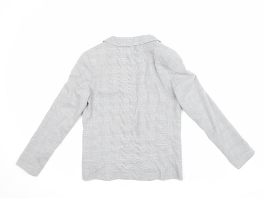 Dorothy Perkins Womens Grey Check  Jacket Blazer Size 10