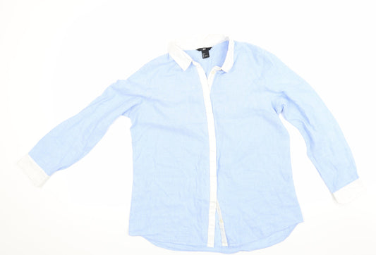 H&M Womens Blue   Basic Button-Up Size 38