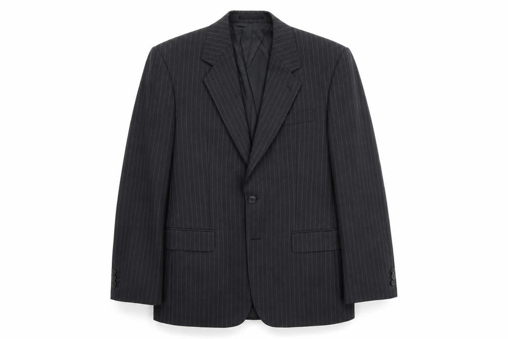 Front view of Coes men’s black jacket blazer, size 42
