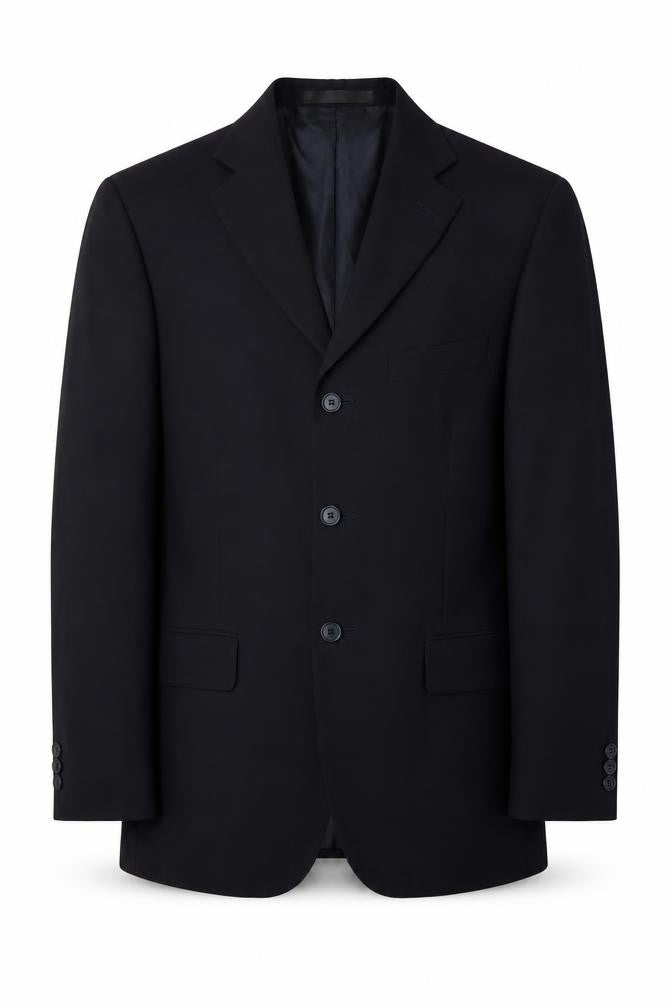 Front view of Marks & Spencer men’s blue jacket suit jacket, size M