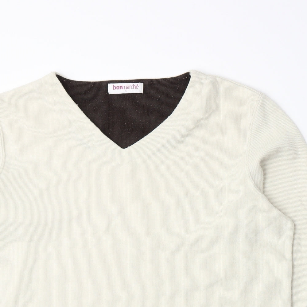 Bonmarché Womens Beige  Knit Pullover Jumper Size S