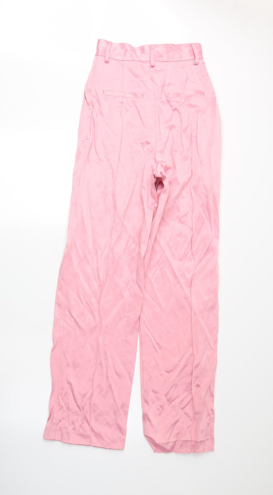 H&M Womens Pink   Trousers  Size 4 L28 in
