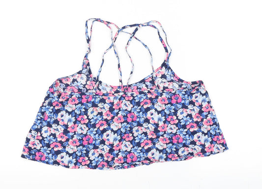 Hollister Womens Pink Floral  Cropped Tank Size M