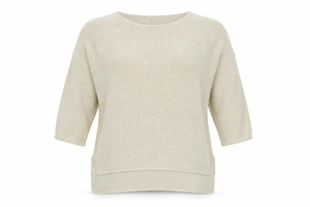 Front view of Papaya women’s beige jumper, size UK 8
