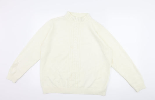 EWM Womens White   Pullover Jumper Size L