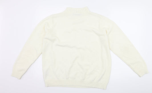 EWM Womens White   Pullover Jumper Size L