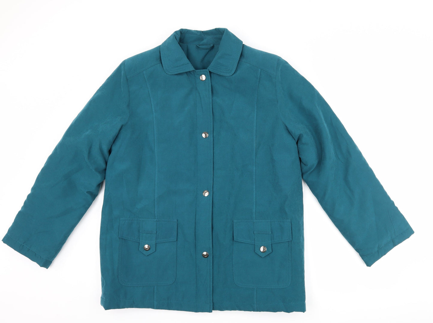 Preworn Womens Blue   Overcoat Coat Size 10