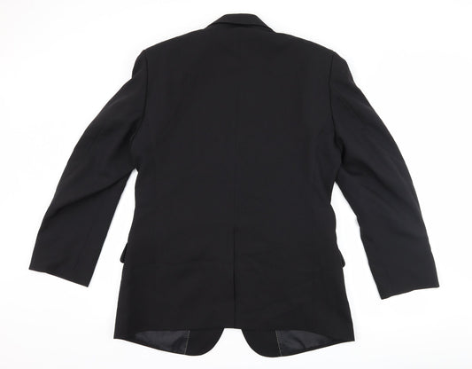 Jolliman Mens Black   Jacket Suit Jacket Size 38