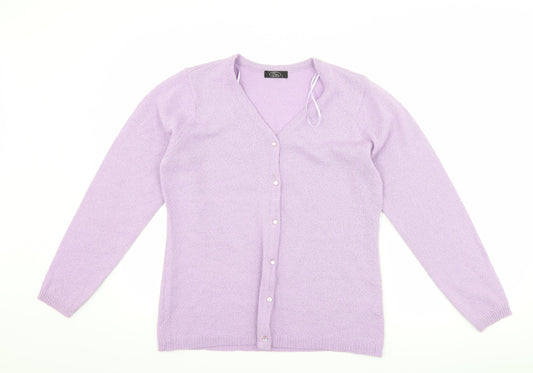BM collection Womens Purple   Cardigan Jumper Size S