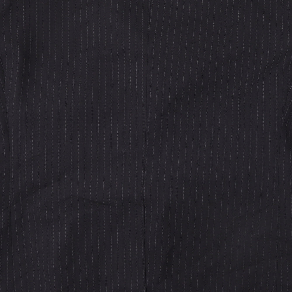 Taylor & Wright Mens Black Striped  Jacket Suit Jacket Size 44