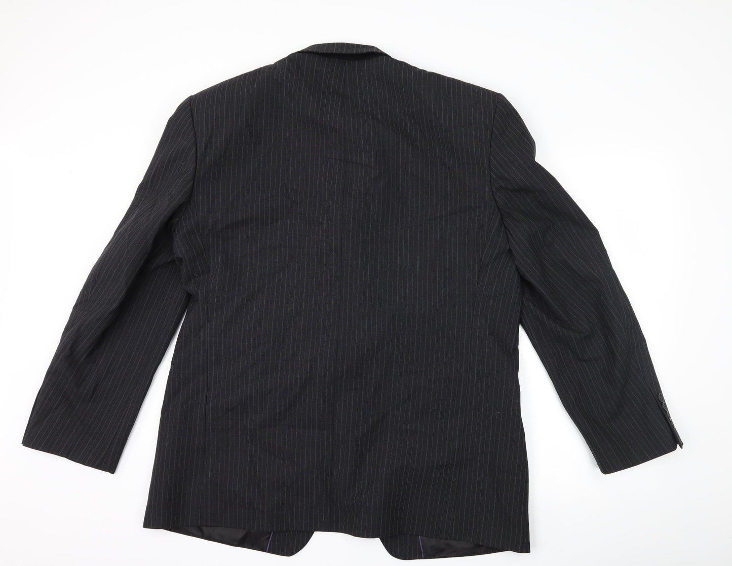 Taylor & Wright Mens Black Striped  Jacket Suit Jacket Size 44