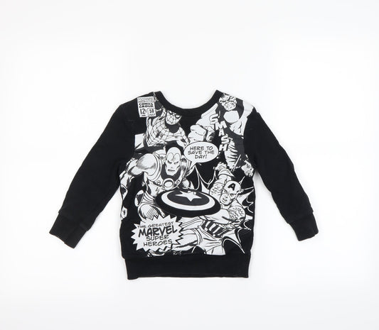 George  Girls Black   Pullover Jumper Size 2-3 Years