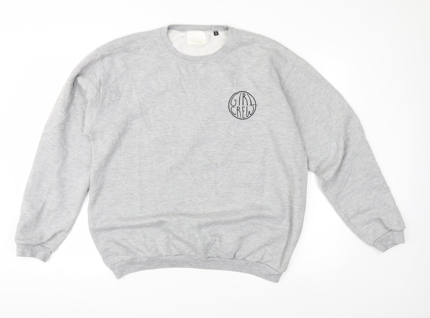 Sparks & Daughters Womens Grey  Jersey Pullover Sweatshirt Size XL