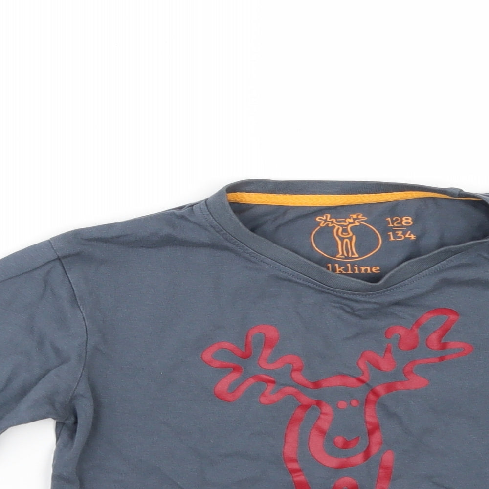 elkline Boys Blue   Basic T-Shirt Size 8-9 Years