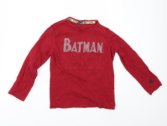 Batman Girls Red   Basic T-Shirt Size 8 Years  - BATMAN