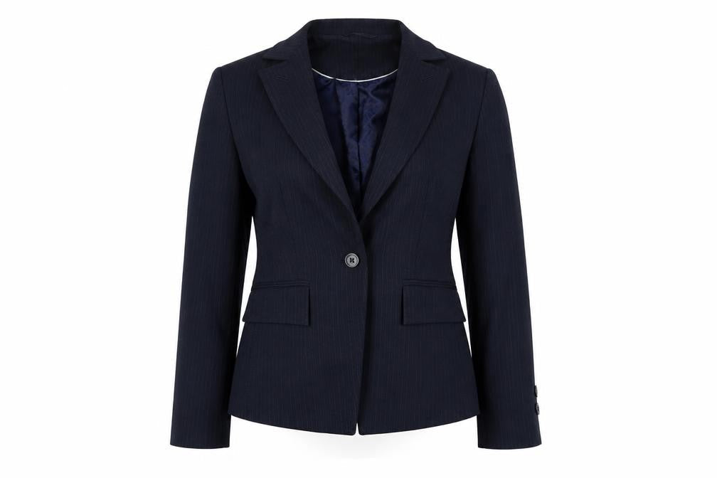 NEXT Womens Blue Striped  Jacket Suit Jacket Size 12