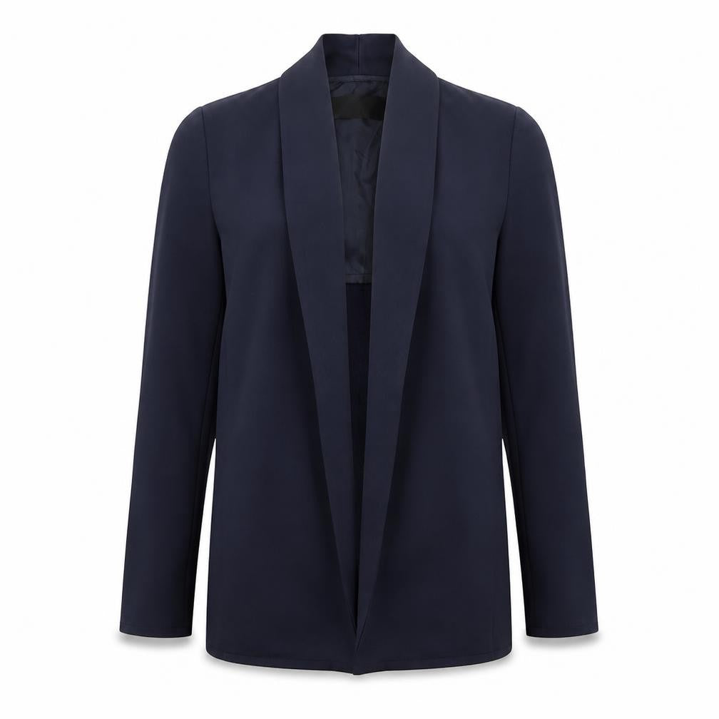 Front view of F&F women’s blue jacket, size UK 10