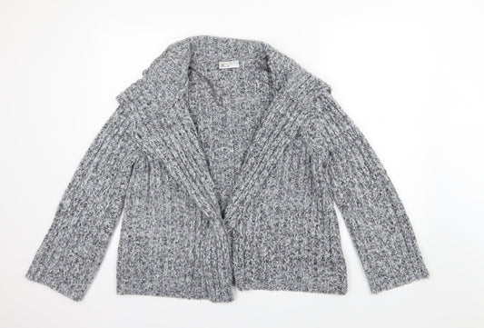 BHS Womens Grey  Knit Cardigan Jumper Size 16